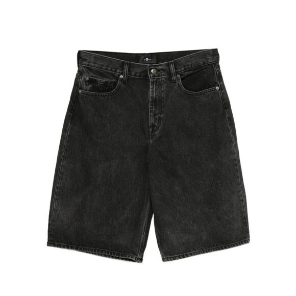 7 For All Mankind Men `Wide Leg Shorts Caviar` Shorts